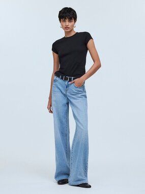 MADEWELL True Black Ribbed Supima® Cotton Tee or Top Sz XXS
